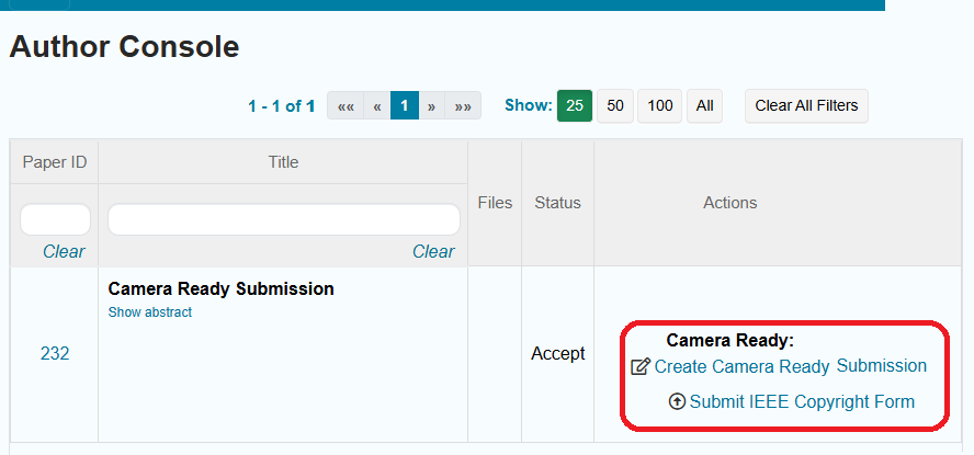 Camera-ready submission in Microsoft CMT